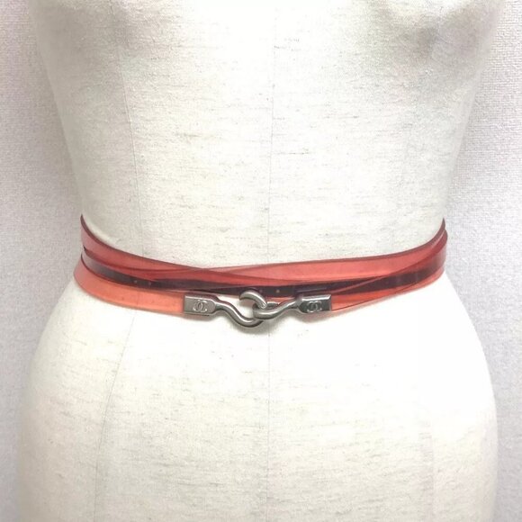 CHANEL 00C CC CC Mark belt Vinyl pink - Picture 5 of 12
